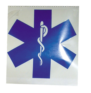 CROIX POUR VÃ‰HICULES AVEC CADUCE AMBULANCIER